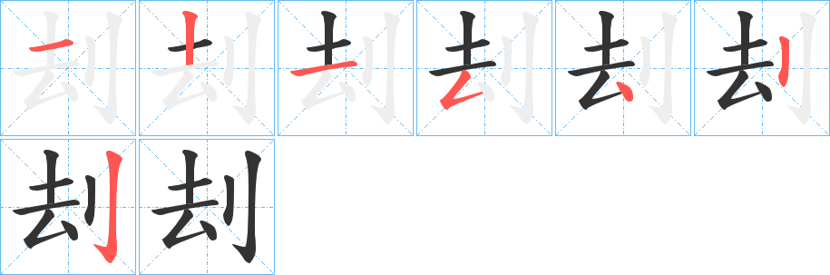 刦的筆順筆畫