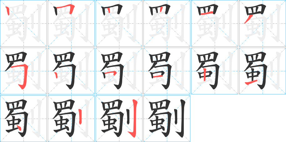 劅的筆順筆畫