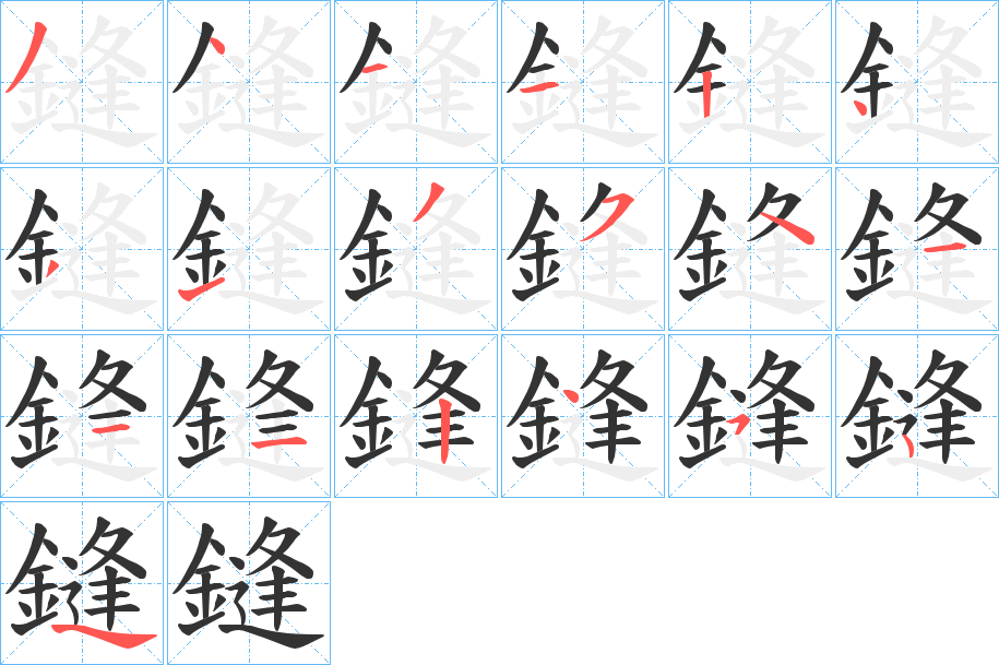 鏠的筆順筆畫(huà)