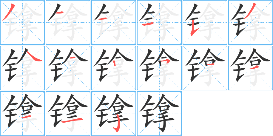 镎的筆順筆畫