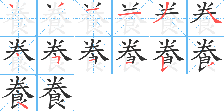 飬的筆順筆畫