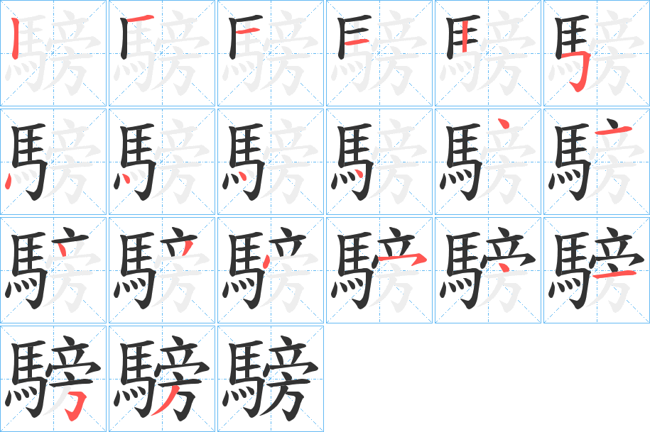 騯的筆順筆畫