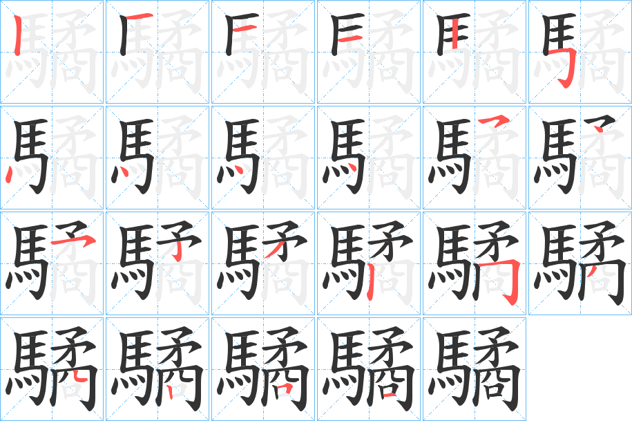 驈的筆順筆畫