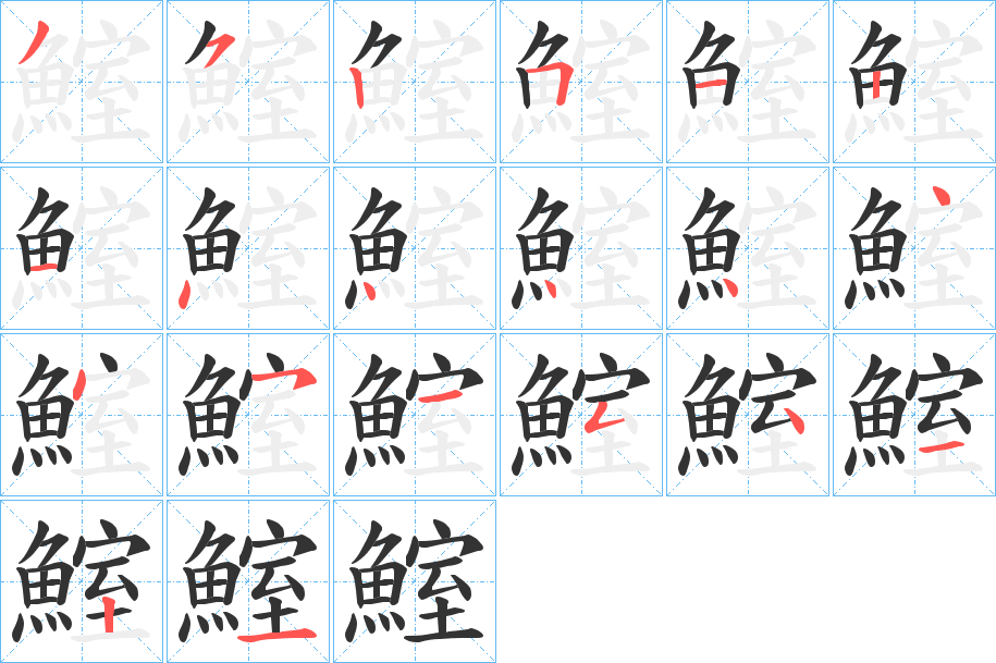 鰘的筆順筆畫