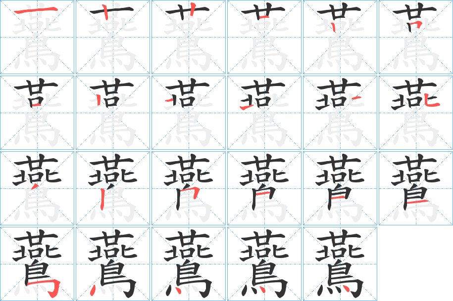 鷰的筆順筆畫(huà)